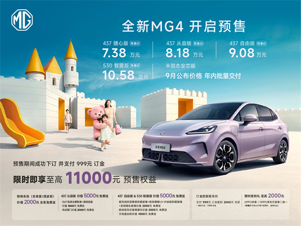 Meg4 MG4 ya yek-nû tenê pergala rêveberiya germî ya yekbûyî di pola xwe de û rêzek ultra-dirêj ya 530km. Pêş-firotanê li 73,800 yuan dest pê dike.